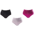 thumbnail image 1 of Rhonda Shear 3-pack Seamless Lace Overlay Brief Set-EL4488, 1 of 9