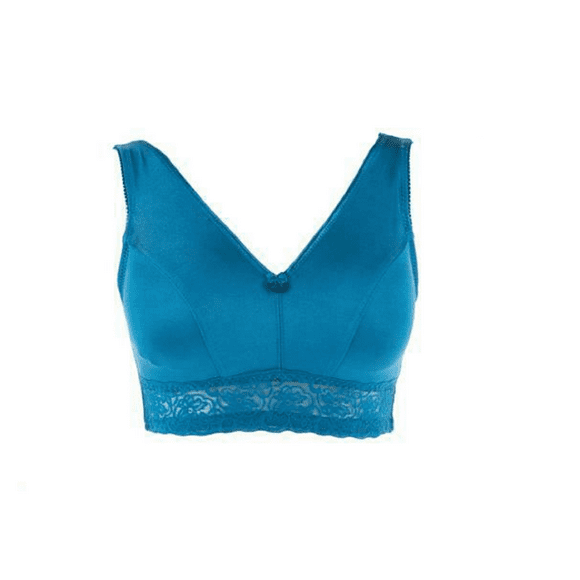 Rhonda Shear 650168 Pin Up Smooth Bra with Removable Pads Dk Teal, XL