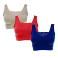 thumbnail image 1 of Rhonda Shear "Ahh" Bra 3-pack with Lace Inset, 1 of 10