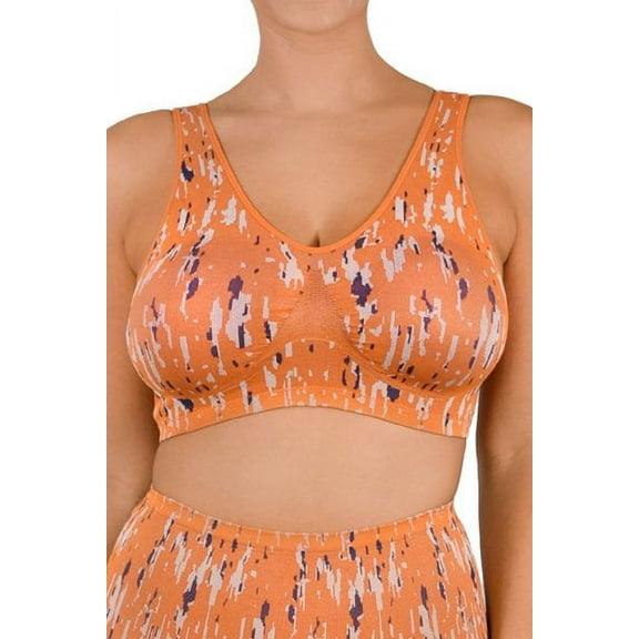 Rhonda Shear Jacquard Seamless Bra with Back Closure 9399