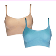 thumbnail image 1 of Rhonda Shear Multi-Wear Bra 2-pack in Nude/Turquoise, Large (612647), 1 of 2