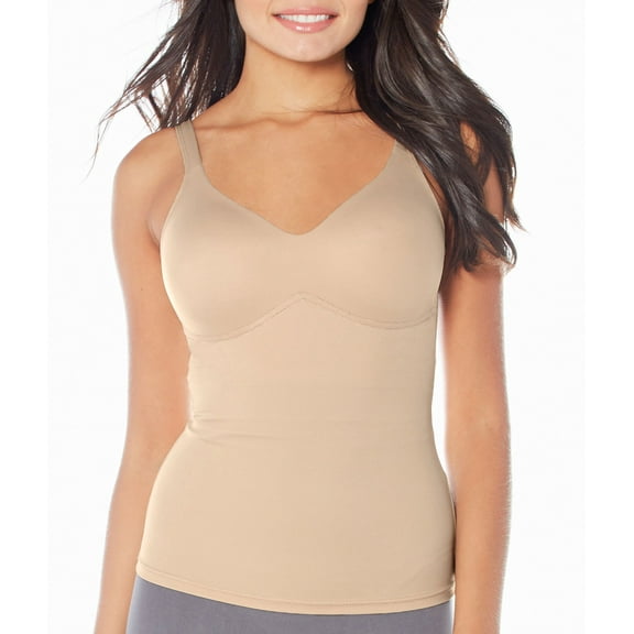 Women's Rhonda Shear 0012 Flirt Wireless Contour Cup Camisole (Nude 1X)
