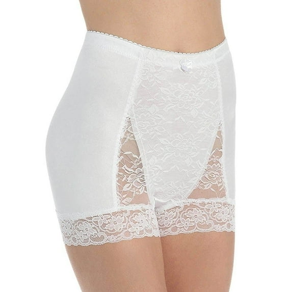 Women's Rhonda Shear 3867B Pin Up Girl Lace Control Panty (White S)