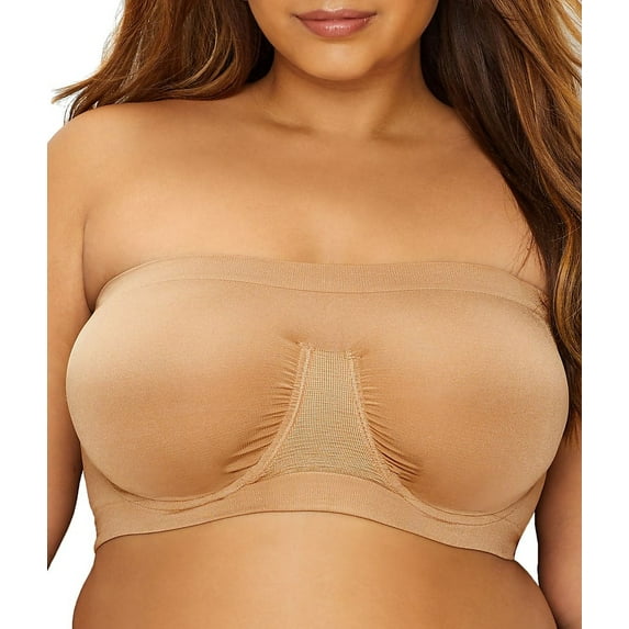 Rhonda Shear Womens Plus Size Ahh Angel Seamless Bandeau Bra Style-9685X