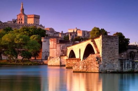 Rhone Pont St Benezet Canvas Art - Brian Jannsen DanitaDelimont (26 x 18)