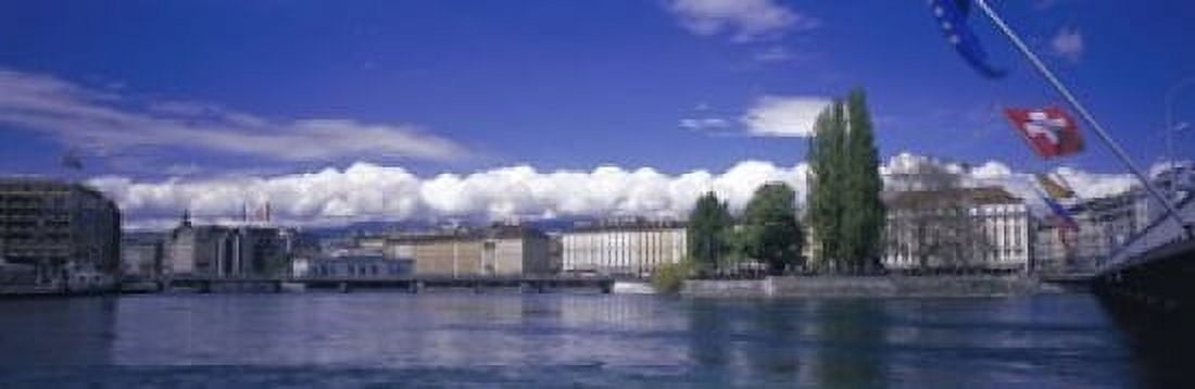 Rhone River Geneva Switzerland Canvas Art - Panoramic Images (18 x 6)