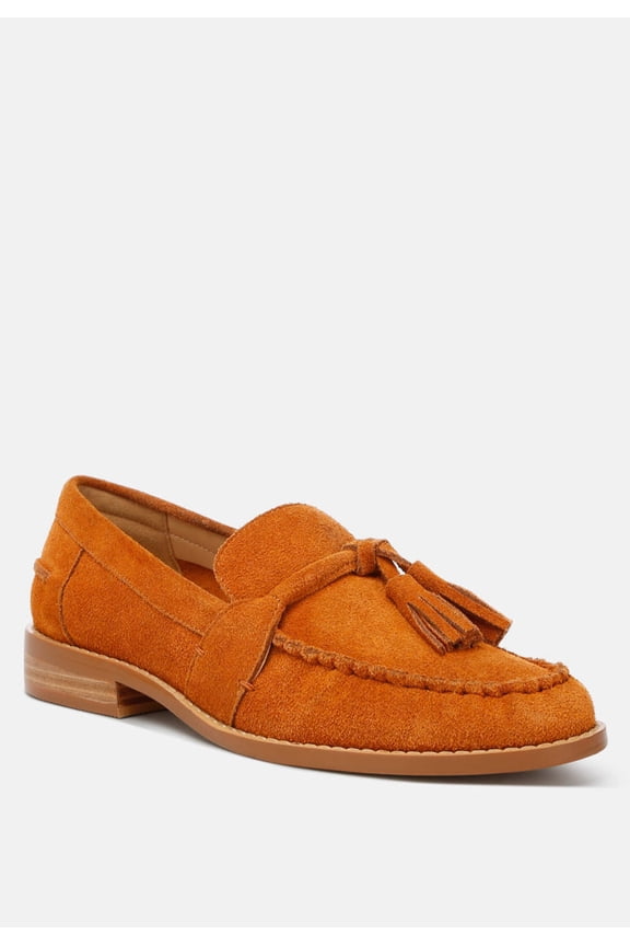 Rhone Tassels Detail Genuine Suede Loafers