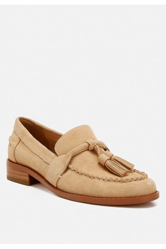 Rhone Tassels Detail Genuine Suede Loafers