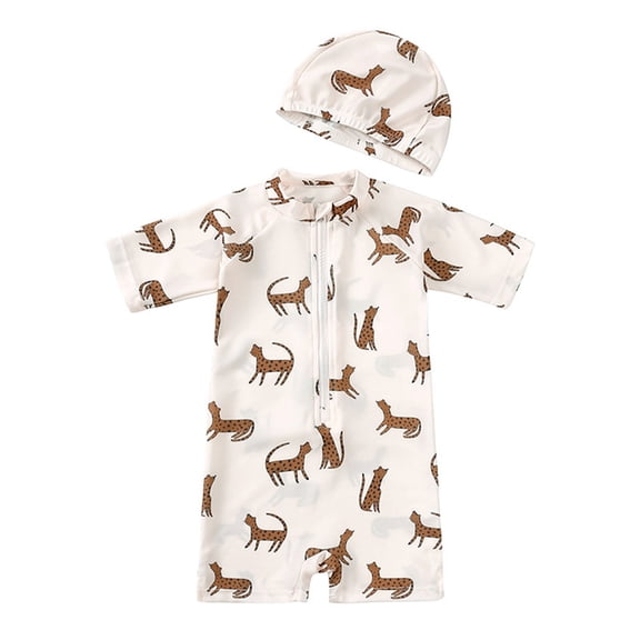 Rhoudy Boys Swim Set Swimsuits For Toddlers Beach Pool Outdoor Summer Water Play Swimwear Classic Playsuit Khaki 3-4 Years