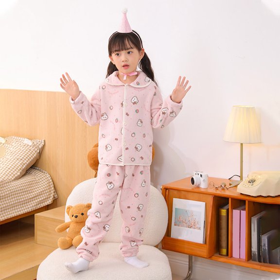 Rhoudy Clothes For Boys 3-4 Years Long Sleeve Cloud Cozy Two Piece Homewear Comfy Pullover Hoodie And Jogger Pants Trend Outfits Pink