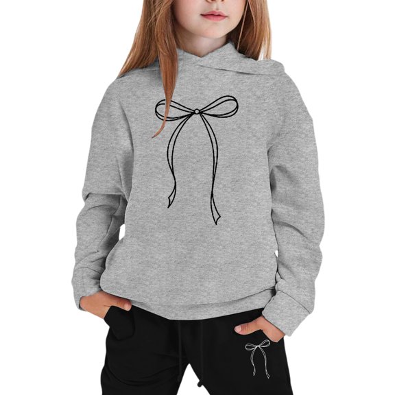 Rhoudy Girl Clothes 5-6 Years Long Sleeve Floral Print Two Piece Outfit For Playwearcrewneck Tracksuit Pullover Sweatshirt Pants Durable Outfits Grey
