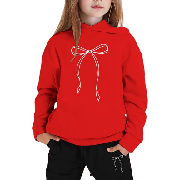 Rhoudy Girl Clothing 7-8 Years Long Sleeve Floral Print Two Piece Outfit For Playwearcrewneck Tracksuit Pullover Sweatshirt Pants Adorable Outfits Red