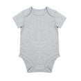 thumbnail image 1 of Rhoudy Girls Bodysuit Crewneck Short Sleeve Unisex Baby Solid Baby Onesies Romper Blank For Boys Girls Light Gray 9-12 Months, 1 of 3