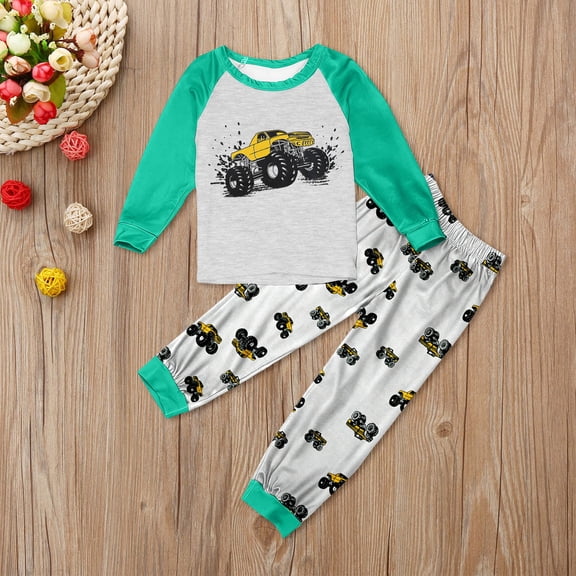 Rhoudy Girls Clothes 10-12 Years Long Sleeve Outfit With Allover Print Design For Playful Wear And Kids Two Piece Coordinated Casual Outfits Grey