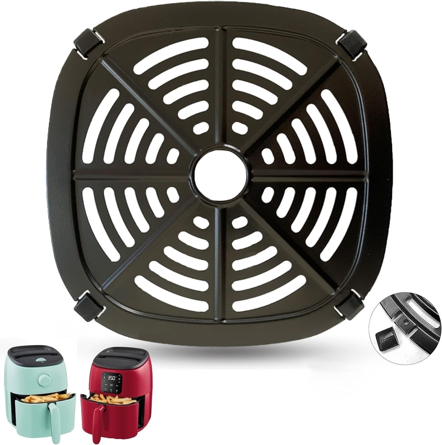 Rhsaae 2.6QT Air Fryer Crisper Plate for DASH Air Fryers, Upgraded Air ...