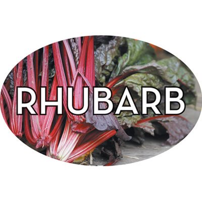 Rhubarb Food Store Labels 1.25" x 2" 500 each per roll Great Quality Stickers Decals