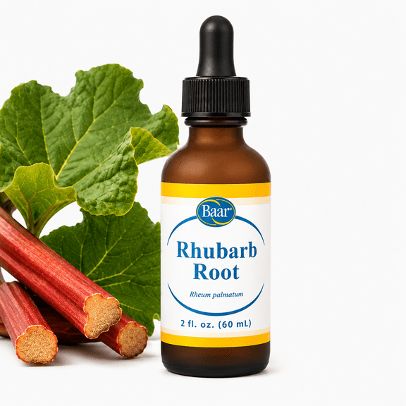 Rhubarb Root, Fluid Extract, 2 oz bottle dropper