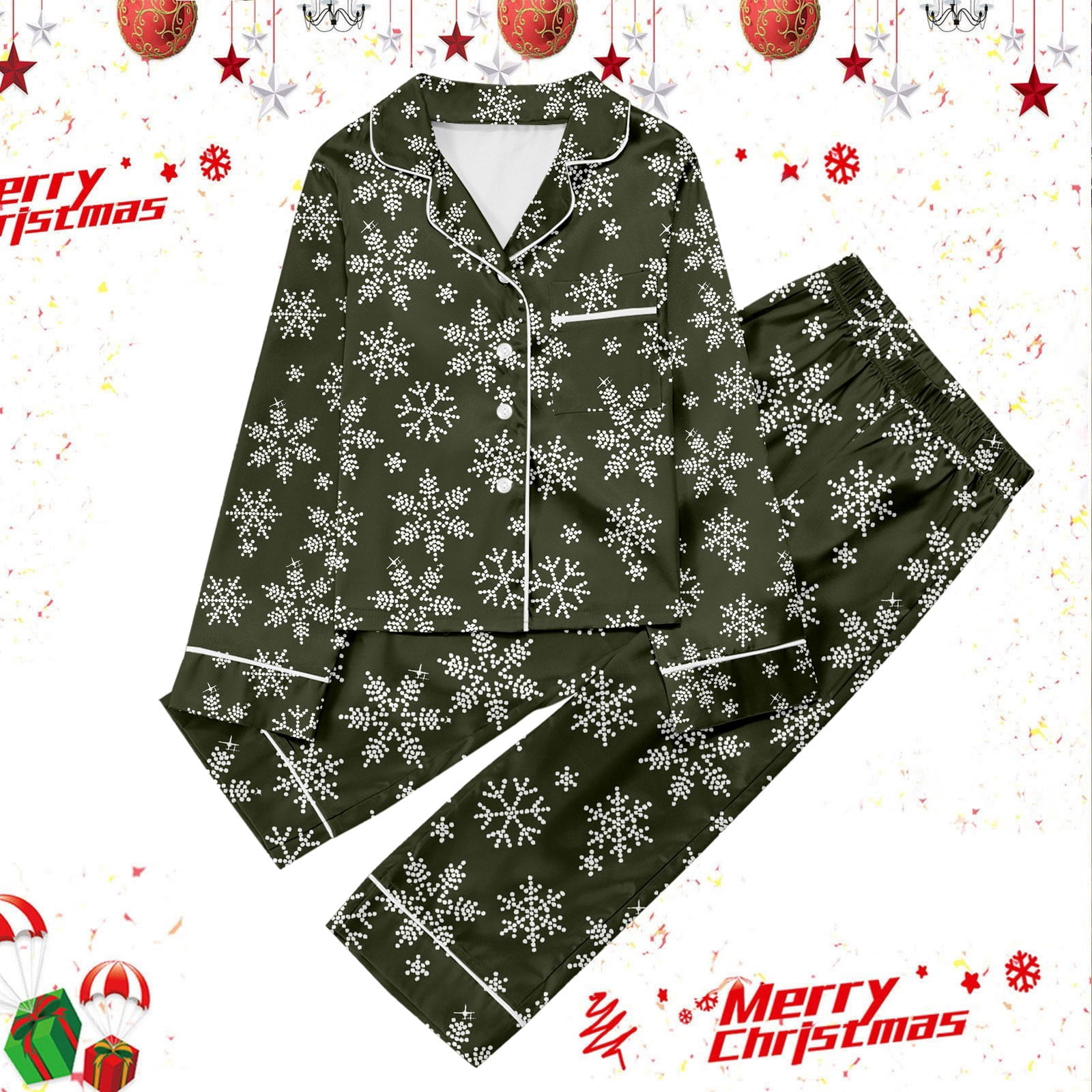 Rhudoy Child Girl Pajamas Lapel Pjs Set Long Sleeve Cartoon Pattern ...