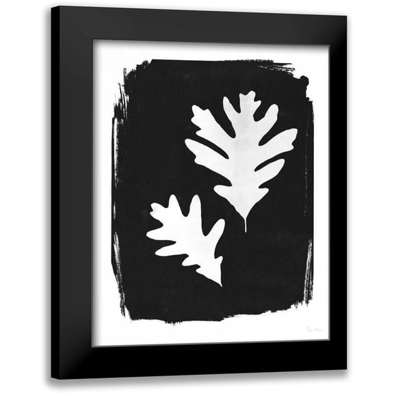 Rhue, Piper 12x14 Black Modern Framed Museum Art Print Titled - Nature by the Lake Leaves IV Black