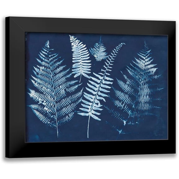 Rhue, Piper 14x12 Black Modern Framed Museum Art Print Titled - Nature By The Lake - Ferns I