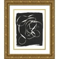 thumbnail image 1 of Rhue, Piper 15x18 Gold Ornate Wood Framed with Double Matting Museum Art Print Titled - Nature By The Lake Ribbon II BW, 1 of 4