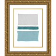 thumbnail image 1 of Rhue, Piper 15x18 Gold Ornate Wood Framed with Double Matting Museum Art Print Titled - Painted Weaving V Blue Green, 1 of 4