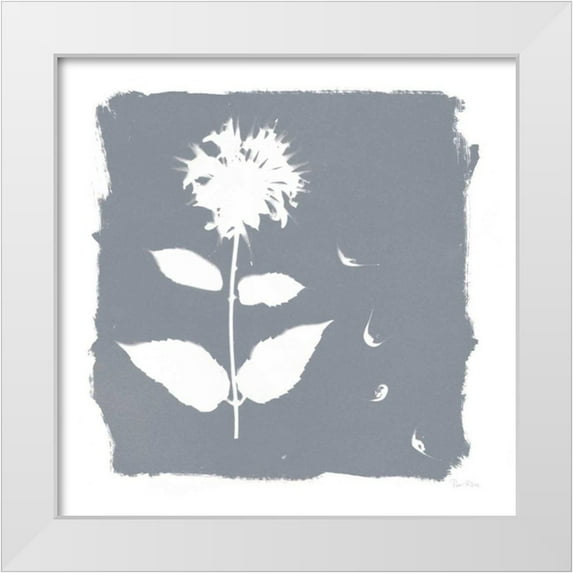 Rhue, Piper 26x26 White Modern Wood Framed Museum Art Print Titled - Nature by the Lake Flowers II Neutral