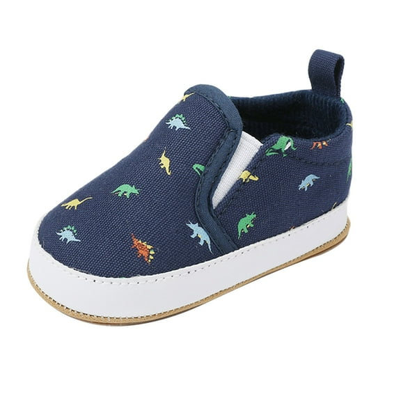 Rhuody 0-6 Months Shoes For Boys Girls Sole Slip On Animal Print Shoes Lightweight Feetwear Blue