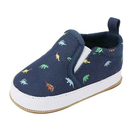 Rhuody 0-6 Months Shoes For Boys Girls Sole Slip On Animal Print Shoes Lightweight Feetwear Blue