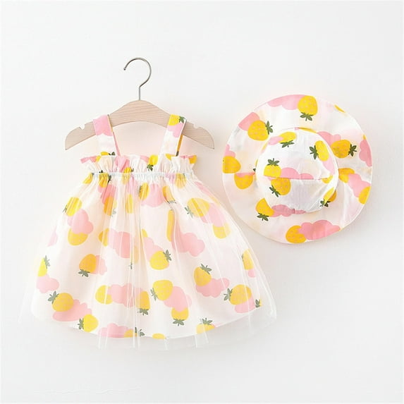 Rhuody 12-18 Months Cute Clothes For Baby Girls Fall Winter Round Neck Sleeveless Sundress Bunny Pattern Fashion Flower Girl Dress Classic Playsuit A