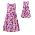 thumbnail image 1 of Rhuody 8-10 Years Teen Clothes For Girls Floral Prints Sundress Round Neck Sleeveless Flower Girl Dresses Fashion Summer Lovely Sundress Pink, 1 of 9