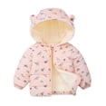 thumbnail image 1 of Rhuody Baby Girl Coats 6-7 Years Winter Coat Animal Go Kart Print Thickened Warm Jacket Kids Outerwear Long Sleeve Tops Lovely Wear Pink, 1 of 9