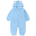thumbnail image 1 of Rhuody Boy Romper 6-12 Months Long Sleeve Romper And Jumpsuit Playwear Hooded Sleeper Outfit For Toddlers And Kids All Day Home Wear Attire Casual Onesies Soft Sky Blue, 1 of 7