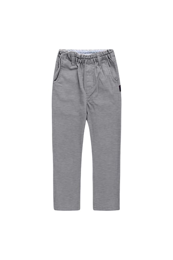 Boy'S Pants Mid Rise Khaki School Pants For Boys Straight Leg Dress Chino Trousers Fashion Wear Grey 4-5 Years