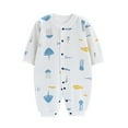 thumbnail image 1 of Rhuody Boys Clothes Round Neck Cartoon Prints Long Sleeve Romper All Season Comfy Bodysuit Sweet Girl Outfits Sky Blue 9-12 Months, 1 of 3
