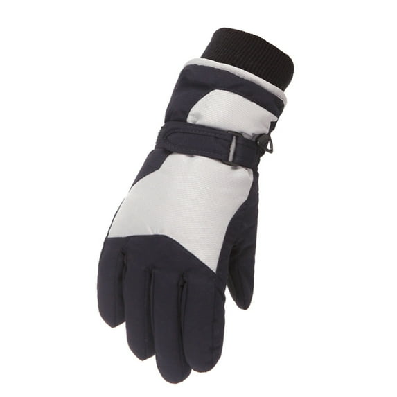 Rhuody Boys Girls Winter Gloves Outdoor Youth Kids Snow Skating Snowboarding Windproof Warm Ski Gloves Fashion Basic Daily Wear Grey 11-16 Year