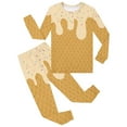 thumbnail image 1 of Rhuody Boys Summer Pajamas Ice Print Long Sleeve Sleepwear Crewneck Tops Pants 2 Piece Pj'S Set Cute Wear Yellow 5-6 Years, 1 of 4