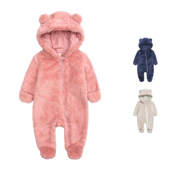 Rhuody Girls Coats 9-12 Months Winter Long Sleeve Outerwear Cartoon Pattern Jacket Charm Playsuit