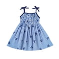 thumbnail image 1 of Rhuody Girls Dresses Sleeveless Holiday Party Striped Bowknot Dress Dance Party Dresses Clothes Basic Playsuit, 1 of 6