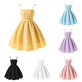 thumbnail image 1 of Rhuody Girls Dresses Sleeveless Spaghetti Strap Party Dress Summer Casual Formal Wear For Kids Charm Clothing, 1 of 6