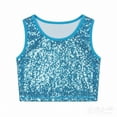 thumbnail image 1 of Rhuody Girls Graphic T Shirts O Neck Tee Short Sleeve Sequins Tops Blouse Lovely Wear Light Blue 7-8 Years, 1 of 6