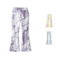 thumbnail image 1 of Rhuody Girls Pants Straight Leg Flare Trousers Gradient Empire Waist Slacks Cute Bottoms 7-8 Years Multicolour3, 1 of 4