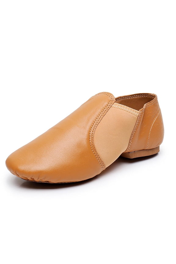 Girls Sneakers 10-11 Years Split Sole Leather Jazz Shoes Slip On Dance Footwear Daily Walking Shoes Khaki