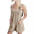 thumbnail image 1 of Rhuody Girls Spring Romper Round Neck Long Sleeve Summer Solid Color Short Jumpsuit For Girls Simple Style Clothes Khaki 13-14 Years, 1 of 4