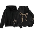 thumbnail image 1 of Rhuody Girls Sweatshirts Zipper Long Sleeve Letter Prints Hoodies Elegant Toddler Wear 5-6 Years Black, 1 of 2