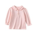 thumbnail image 1 of Rhuody Girls T Shirts Long Sleeve Tee Crewneck Cartoon Prints Tops Blouse Basic Clothes Pink 2-3 Years, 1 of 9