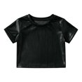 thumbnail image 1 of Rhuody Girls T Shirts Short Sleeve Blouse Sequins T Shirt O Neck Tops Adorable Tee Clothes Black 3-4 Years, 1 of 4
