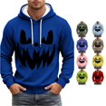 thumbnail image 1 of Rhuody Halloween Men Hoodies Round Neck Pumpkin Graphic Prints Long Sleeve Sweatshirts Sweatshirt Xl Dark Blue, 1 of 5
