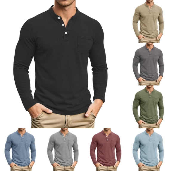 Rhuody Halloween T Shirts For Mens Long Sleeve Crew Neck Solid Color ...