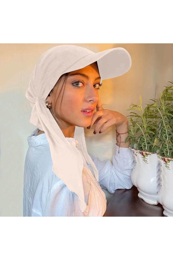Hat Baseball Hat Cap Hijab Shawl Simple Fabric Turban Summer Breathable Headscarf Hijab Cap For Women Men Charm Wear Beige